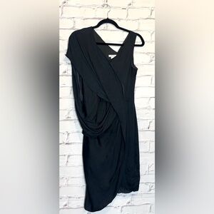 Helmut Lang Luxurious Asymmetric Silky Dress in black Size 0